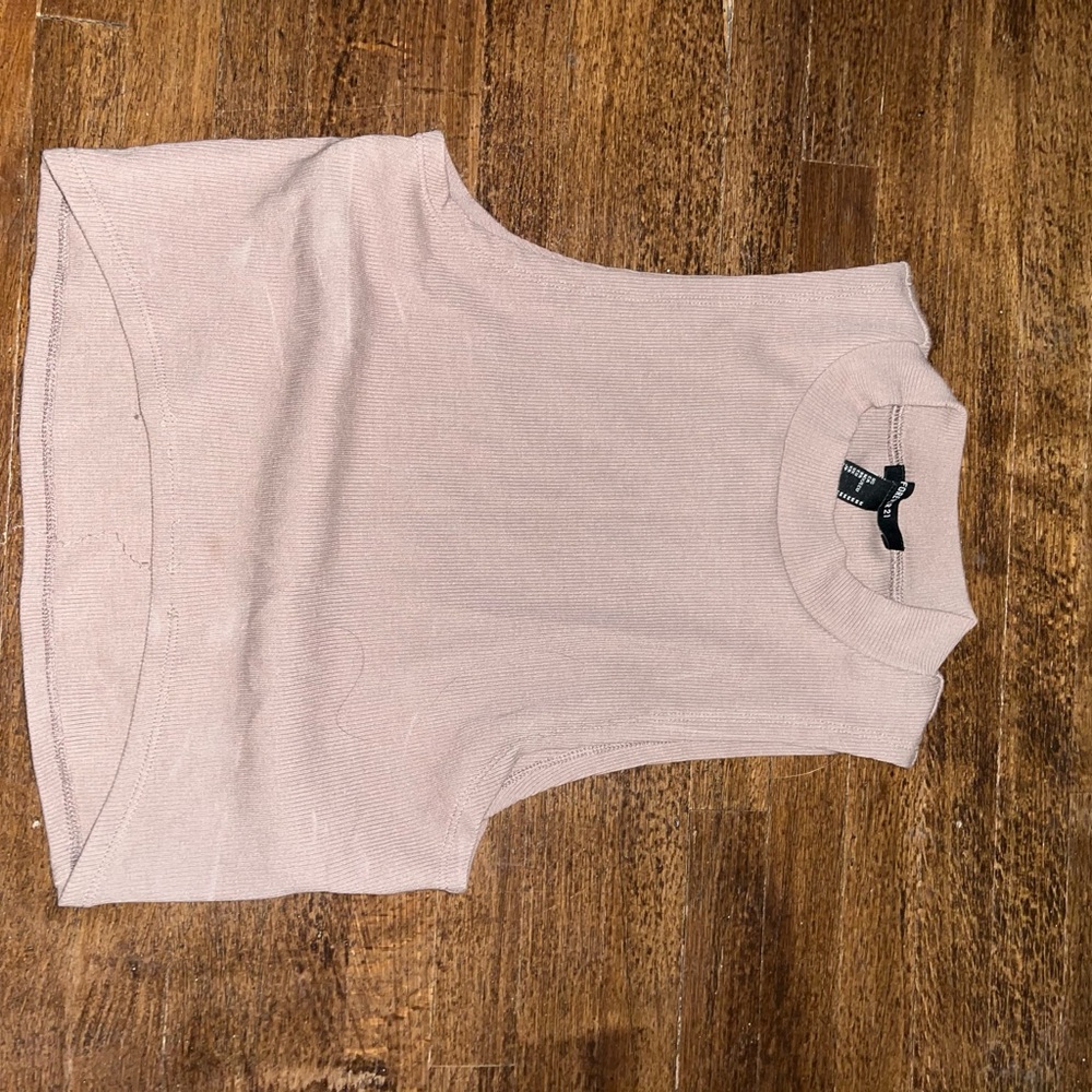 Forever 21 cropped mock neck- mauve